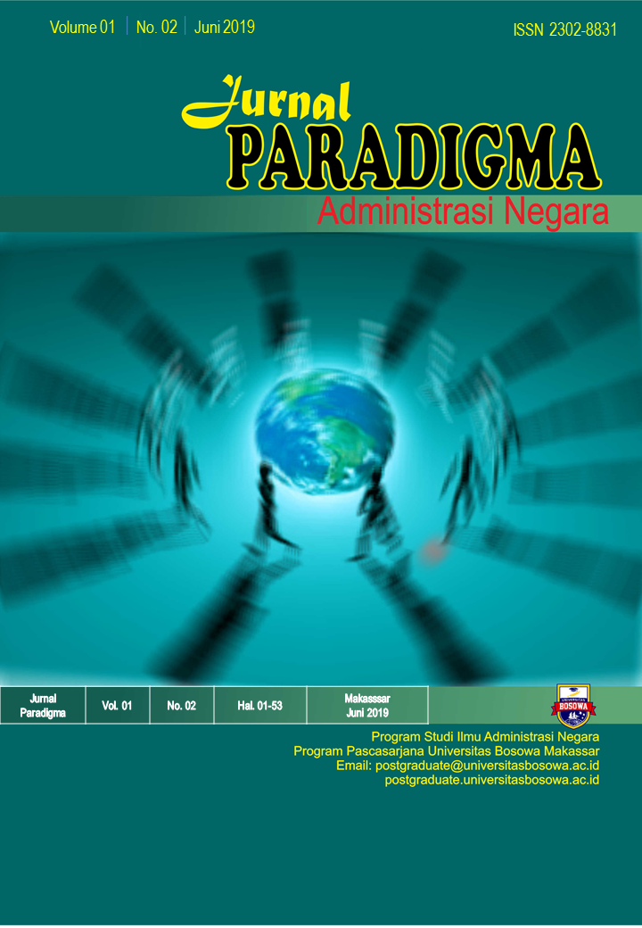 					View Vol. 1 No. 2 (2019): J. Paradigma Administrasi Negara,  Juni 2019
				