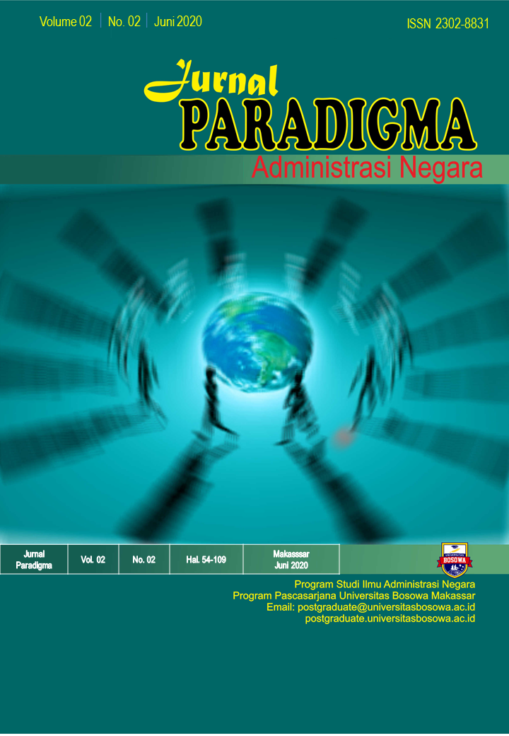 					View Vol. 2 No. 2 (2020): J. Paradigma Administrasi Negara, Juni 2020
				