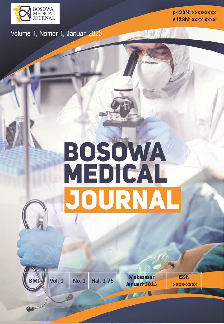 					View Vol. 1 No. 1 (2023): Bosowa Medical Journal, Januari 2023
				