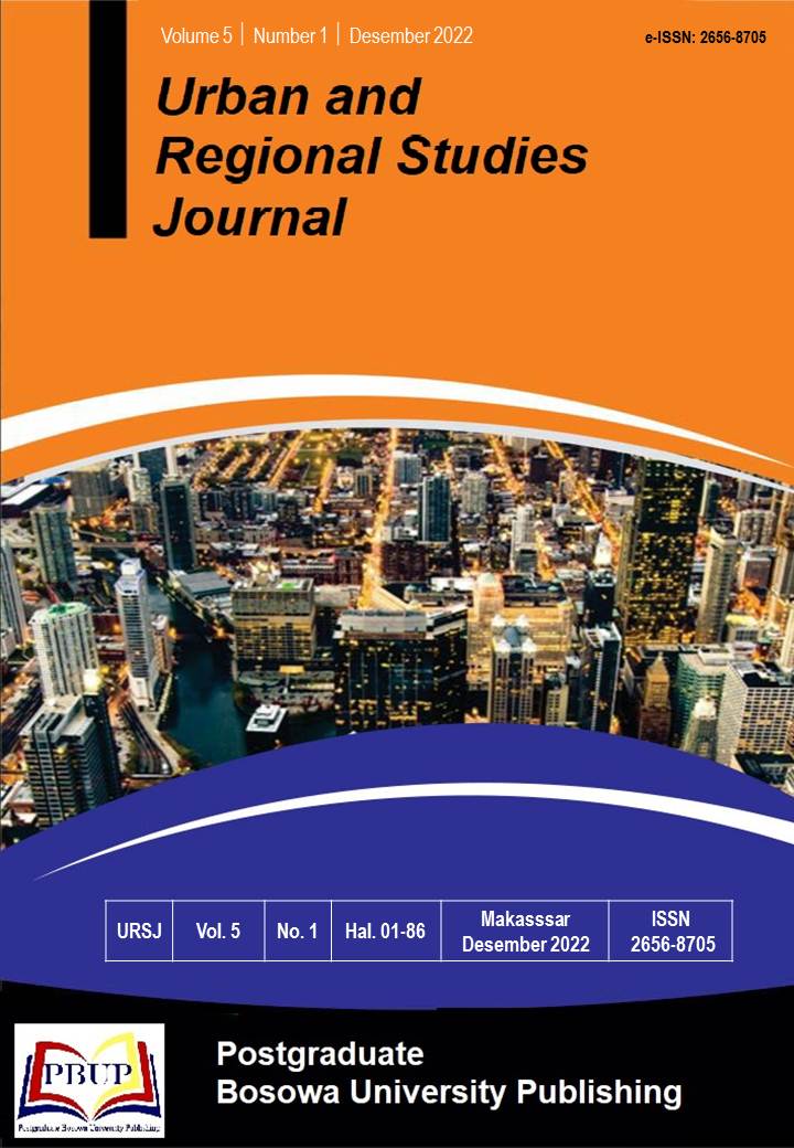 					View Vol. 5 No. 1 (2022): Urban and Regional Studies Journal, Desember 2022
				