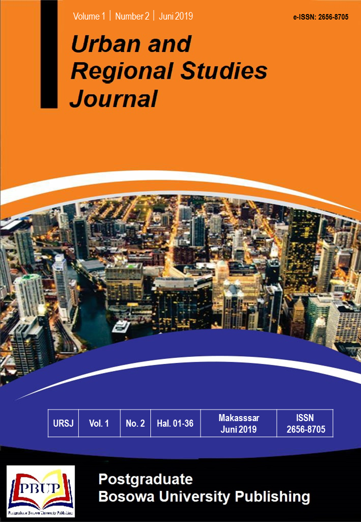 					View Vol. 1 No. 2 (2019): Urban and Regional Studi Journal, Juni 2019
				
